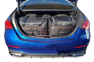 Kjust Reistassenset voor Mercedes Benz C-Klasse Limousine vanaf 2021 - Set van 5 Tassen met 2 Roltassen 2 Sporttassen en 1 Vliegtuigtas