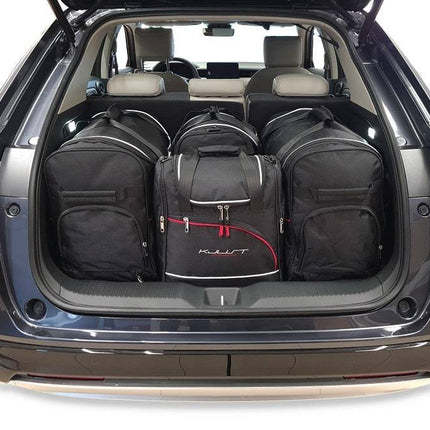 Kjust Reistassenset voor Honda CRV vanaf 2018 - Set van 4 Tassen met 2 Roltassen 1 Sporttas en 1 Vliegtuigtas
