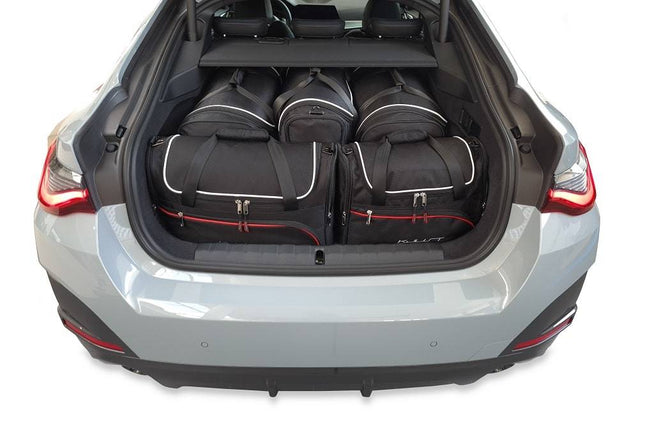 Kjust Reistassenset voor BMW 4 serie Gran coupe vanaf 2021 - Set van 5 Tassen met 2 Roltassen 1 Sporttas en 2 Vliegtuigtassen