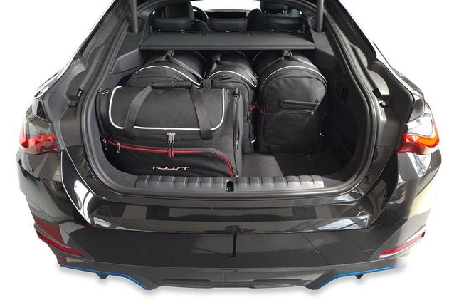 Kjust Reistassenset voor BMW i4 vanaf 2022 - Set van 5 Tassen met 2 Roltassen en 3 Vliegtuigtassen