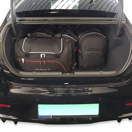 Kjust Reistassenset voor Mercedes Benz EQE Limousine vanaf 2022 - Set van 5 Tassen met 2 Roltassen 2 Sporttassen en 1 Vliegtuigtas