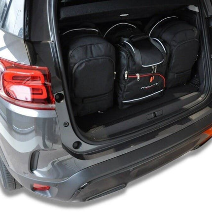 Kjust Reistassenset voor Citroen C5 Aircross 2018-2025 - Set van 4 Tassen met 2 Roltassen 1 Sporttas en 1 Vliegtuigtas