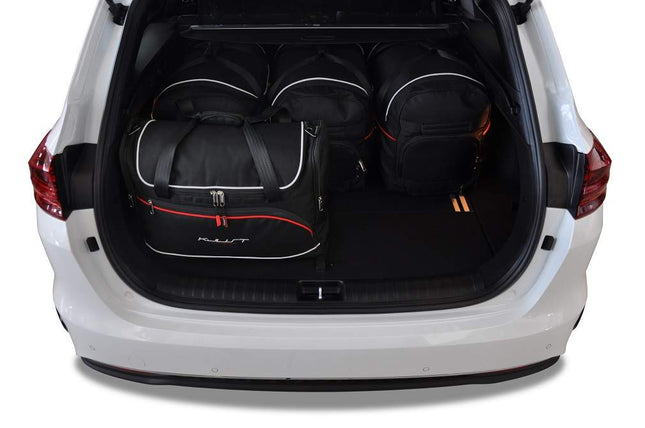 Kjust Reistassenset voor Kia Ceed Sportswagon vanaf 2018 - Set van 5 Tassen met 3 Roltassen en 2 Vliegtuigtassen