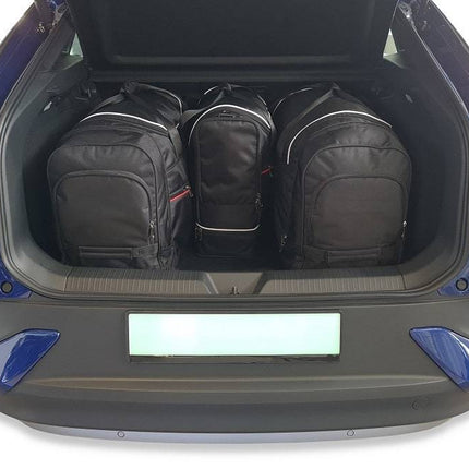 Kjust Reistassenset voor Volkswagen ID.5 vanaf 2022 - Set van 4 Tassen met 2 Roltassen 1 Sporttas en 1 Vliegtuigtas