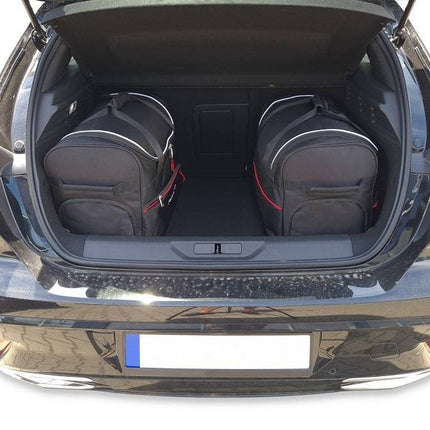 Kjust Reistassenset voor Peugeot 308 5-deurs vanaf 2021 - Set van 4 Tassen met 2 Roltassen 1 Sporttas en 1 Vliegtuigtas