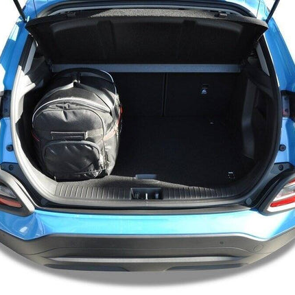 Kjust Reistassenset voor Hyundai Kona 2017-2023 - Set van 3 Tassen met 2 Roltassen en 1 Vliegtuigtas