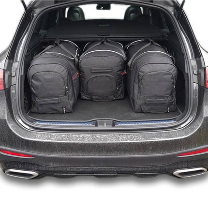 Kjust Reistassenset voor Mercedes Benz GLC Coupe 2017-2023 - Set van 4 Tassen met 3 Roltassen en 1 Vliegtuigtas