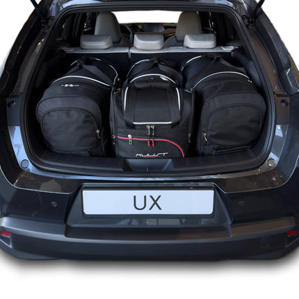 Kjust Reistassenset voor Lexus UX 2018-2024 - Set van 4 Tassen met 2 Roltassen 1 Sporttas en 1 Vliegtuigtas