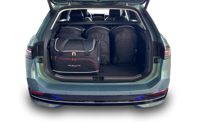 Kjust Reistassenset voor Volkswagen Passat Variant vanaf 2024 - Set van 5 Tassen met 3 Roltassen en 2 Vliegtuigtassen