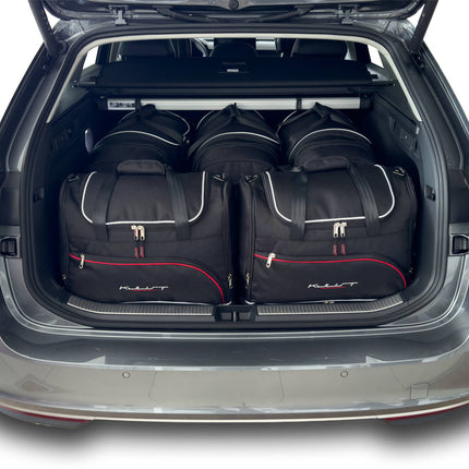 Kjust Reistassenset voor Skoda Superb stationwagen vanaf 2024 - Set van 5 Tassen met 3 Roltassen en 2 Sporttassen