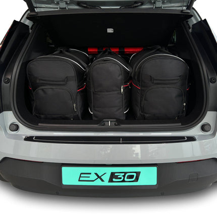 Kjust Reistassenset voor Volvo EX30 vanaf 2023 - Set van 3 Tassen met 2 Roltassen en 1 Vliegtuigtas