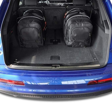 Kjust Reistassenset voor Audi Q7 Vanaf 2015 - Set van 5 Tassen met 3 Roltassen en 2 Vliegtuigtassen