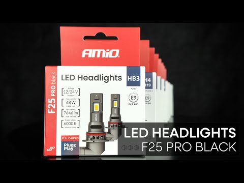 AMiO F25 PRO BLACK Edition HB4 LED Koplampen 12/24V 7646 Lumen 6000K Daglichtwit FULL CANBUS