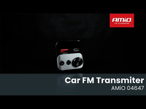 AMiO Bluetooth FM Transmitter Auto – USB‑C + USB‑A Snellader Handsfree Bellen Muziek
