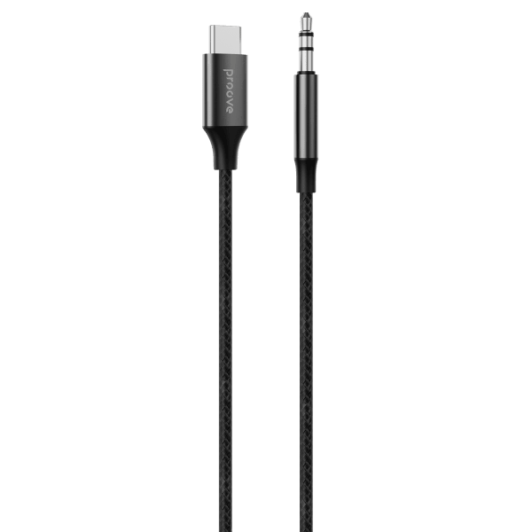 Proove AUX Kabel SoundTrack TypeC naar 3.5mm AUX (1m) Zwart voor Smartphones en Audioapparaten - VCTparts.nl
