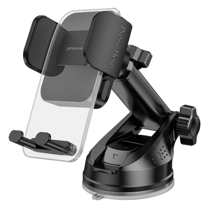 Proove Crystal Clamp Plus Zuignap Smartphonehouder - Verstelbare Autohouder voor iPhone en Android (4.7" - 6.9") - VCTparts.nl