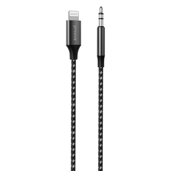 Proove Kabel SoundMesh Lightning naar 3.5mm AUX (1m) Grijs - VCTparts.nl