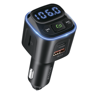 Proove FM Transmitter Luxor 36W Snelladen (PD+QC3.0) Bluetooth 5.3 TypeC USB Oplader Handsfree Bellen en Muziek Streaming voor Auto – Zwart