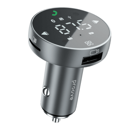 Proove Proove FM Transmitter Sound Sync 30W (PD+QC3.0) TypeC+USB Grijs – Muziekstreaming en Snelladen in één Compacte Oplossing Proove 5