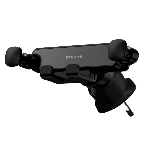 Proove Proove Gravity Lite Auto Telefoonhouder Klem - Universeel voor Smartphones van 4,7 tot 6,9 Inch - Zwart - Stevige Bevestiging aan Ventilatierooster - Duurzaam ABS Plastic, Siliconen en Aluminium Proove 4