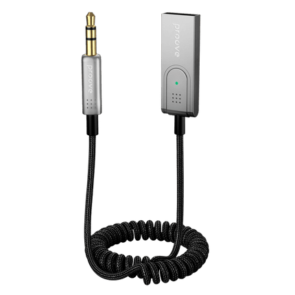 Proove Proove Helix Bluetooth Auto Audio Adapter USBA naar 3.5mm AUX Grijs Proove 1