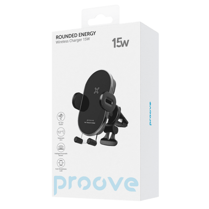 Proove Proove Rounded Energy 15W Draadloze Telefoonhouder Auto Ventilatierooster en Dashboard – Eenvoudige en Efficiënte Oplossing Proove 5