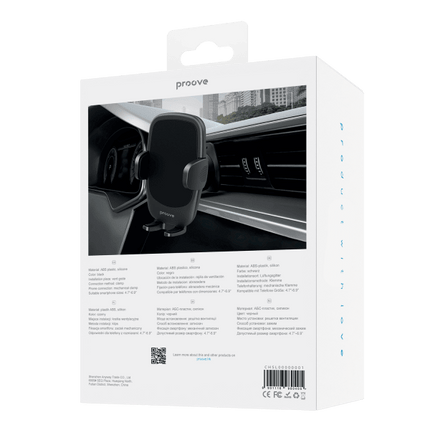 Proove Proove Soft Lock Universele Verstelbare Autohouder voor Smartphone (4.7 - 6.9 inch) - Ventilatierooster Bevestiging - Stijlvol Zwart Design voor Veiligheid en Gebruiksgemak Proove 5