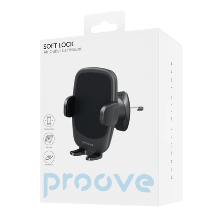 Proove Proove Soft Lock Universele Verstelbare Autohouder voor Smartphone (4.7 - 6.9 inch) - Ventilatierooster Bevestiging - Stijlvol Zwart Design voor Veiligheid en Gebruiksgemak Proove 6