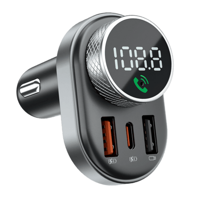 Proove Sound Link Bluetooth 5.0 FM Transmitter en Snellader voor Auto (USBA 2x + USBC) Zwart
