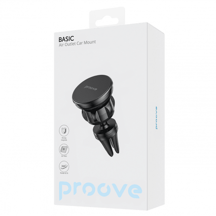 Proove Proove Telefoonhouder Basic Magnetische Siliconen Klem – Ventilatierooster Bevestiging – Zwart Proove 4