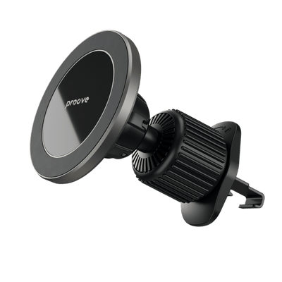 Proove Telefoonhouder Ironside Magnetische Bevestiging – Robuuste Metalen Haak voor Ventilatiegrille – Speciaal voor iPhone 12+ met MagSafe – Zwart