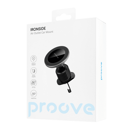 Proove Proove Telefoonhouder Ironside Magnetische Bevestiging – Robuuste Metalen Haak voor Ventilatiegrille – Speciaal voor iPhone 12+ met MagSafe – Zwart Proove 6