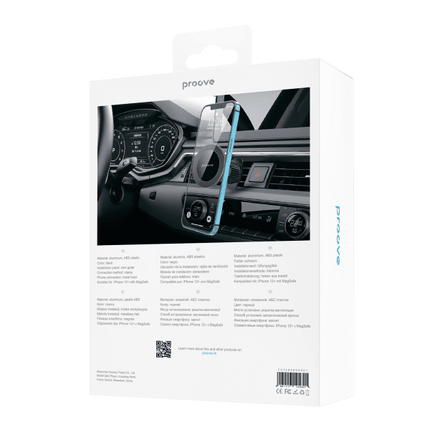 Proove Proove Telefoonhouder Ironside Magnetische Bevestiging – Robuuste Metalen Haak voor Ventilatiegrille – Speciaal voor iPhone 12+ met MagSafe – Zwart Proove 5