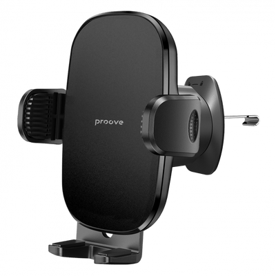 Proove Tumbler Auto Telefoonhouder voor Ventilatierooster – Verstelbare Klem – Geschikt voor Smartphones 4.7 t/m 6.9 inch – ABS & Siliconen – Zwart