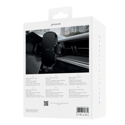 Proove Proove Tumbler Auto Telefoonhouder voor Ventilatierooster – Verstelbare Klem – Geschikt voor Smartphones 4.7 t/m 6.9 inch – ABS &amp; Siliconen – Zwart 2