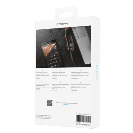 Proove Proove Weft AUX Kabel 3.5mm – 1 Meter – Nylon Gevlochten – Verwardingsvrij – Zinklegering Connectoren – Zwart – Geschikt voor Auto en Dagelijks Gebruik Proove 5