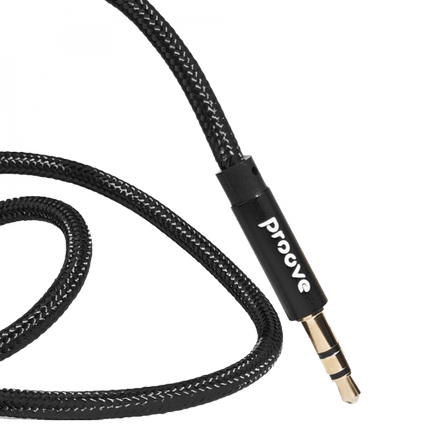 Proove Proove Weft AUX Kabel 3.5mm – 1 Meter – Nylon Gevlochten – Verwardingsvrij – Zinklegering Connectoren – Zwart – Geschikt voor Auto en Dagelijks Gebruik Proove 2