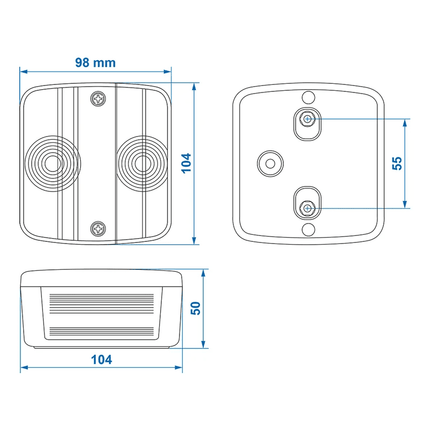 ProPlus ProPlus Aanhanger Achterlicht 4 functies 98x104mm incl. gloeilampjes PAT Europe 5