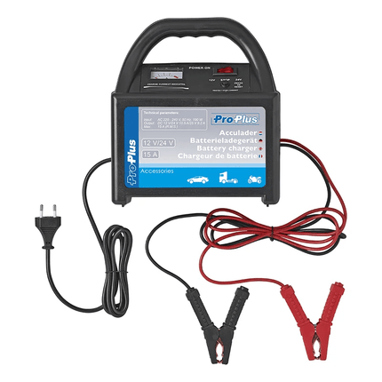 ProPlus ProPlus Acculader 12V/24V 15Amp - Krachtige Oplader met Beveiliging voor Loodaccu's PAT Europe 2
