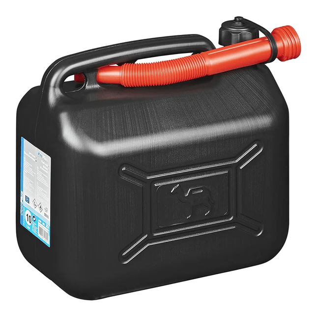 ProPlus Jerrycan 10L Kunststof Zwart UN-gekeurd Brandstofreservoir Tank - VCTparts.nl