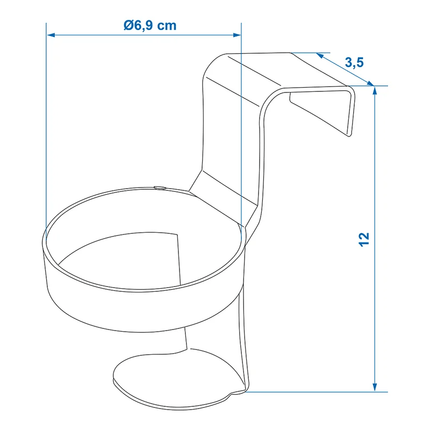 ProPlus ProPlus Drankhouder met Klem Beugel Haak Bekerhouder Set (2 stuks) Koffie Houder Universeel PAT Europe 3