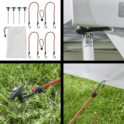 ProPlus ProPlus Lichtgrijze Luifel Zonwering 280x200cm - UV - bescherming en Windscherm voor Kamperen en Camper PAT Europe 5
