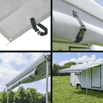 ProPlus ProPlus Lichtgrijze Luifel Zonwering 430x200cm - UV - bescherming en Windscherm voor Kamperen en Camper PAT Europe 3
