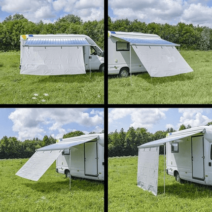 ProPlus ProPlus Lichtgrijze Luifel Zonwering 430x200cm - UV - bescherming en Windscherm voor Kamperen en Camper PAT Europe 4