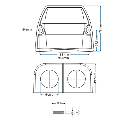 ProPlus ProPlus Opbouw - / Installatieframe Dubbelvoudig - Tweevoudig Opbouwframe voor Auto Middenconsole en Dashboard PAT Europe 2