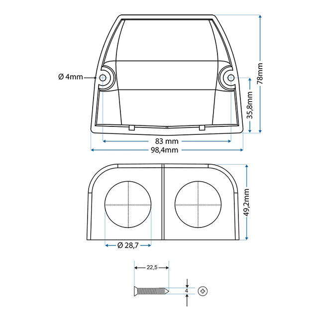 ProPlus Opbouw - / Installatieframe Dubbelvoudig - Tweevoudig Opbouwframe voor Auto Middenconsole en Dashboard - VCTparts.nl