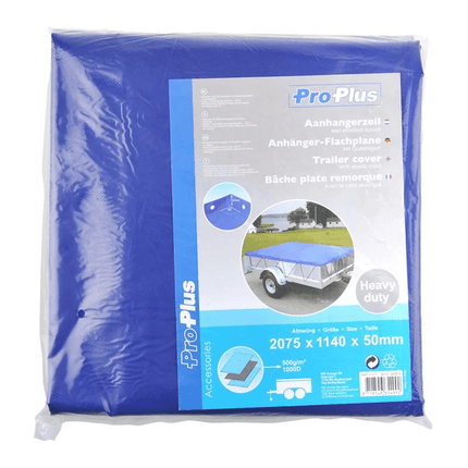 ProPlus ProPlus Aanhangerzeil met Elastisch Koord 2075x1140x50mm – Waterdicht Afdekzeil voor Aanhanger Lading Bescherming PAT Europe 3