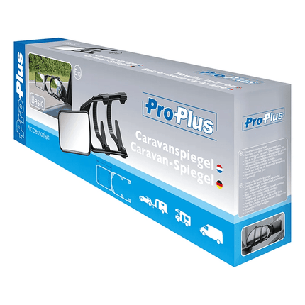 ProPlus ProPlus Universele Opzetspiegel Caravanspiegel Basic PM – Verstelbare Spiegel voor 4x4 Camper en Bestelwagen - Eenvoudige Montage - E - gekeurd PAT Europe 2