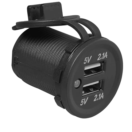 ProPlus ProPlus USB - Inbouwdoos Tweevoudig Type A 2x2100mA 12V/24V - Laadcontactdoos met Dop PAT Europe 7