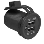ProPlus ProPlus USB - Inbouwdoos Tweevoudig Type A 2x2100mA 12V/24V - Laadcontactdoos met Dop PAT Europe 7